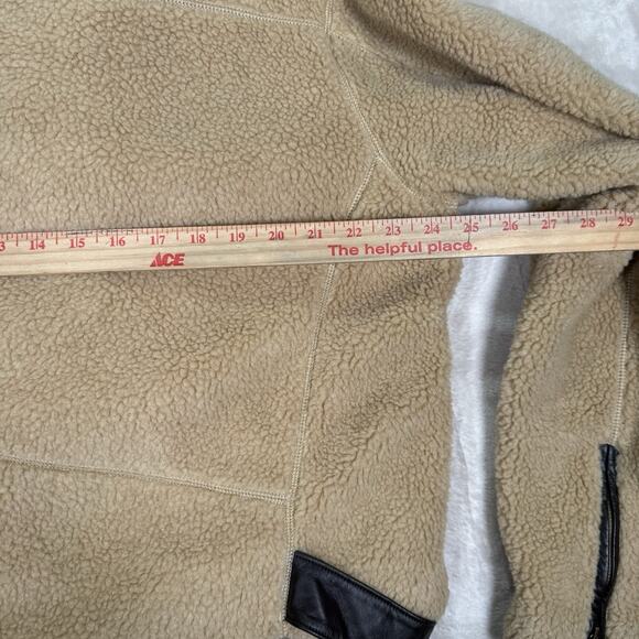 NWT Polo Ralph Lauren Sherpa Camel Leather Jacket Women’s Plus Size 2X XXL - Picture 8 of 10